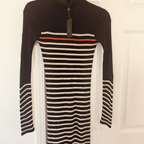 NEW rag & bone Kate Stripe Turtleneck Cashmere Sweater Dress - Picture 3 of 4